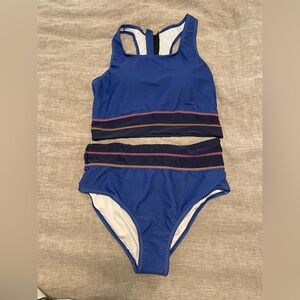 NWT women’s swimsuit bikini tankini two piece blue
